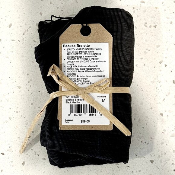 NWT Prana Becksa Bralette in Black Heather - Size Medium - Picture 10 of 11